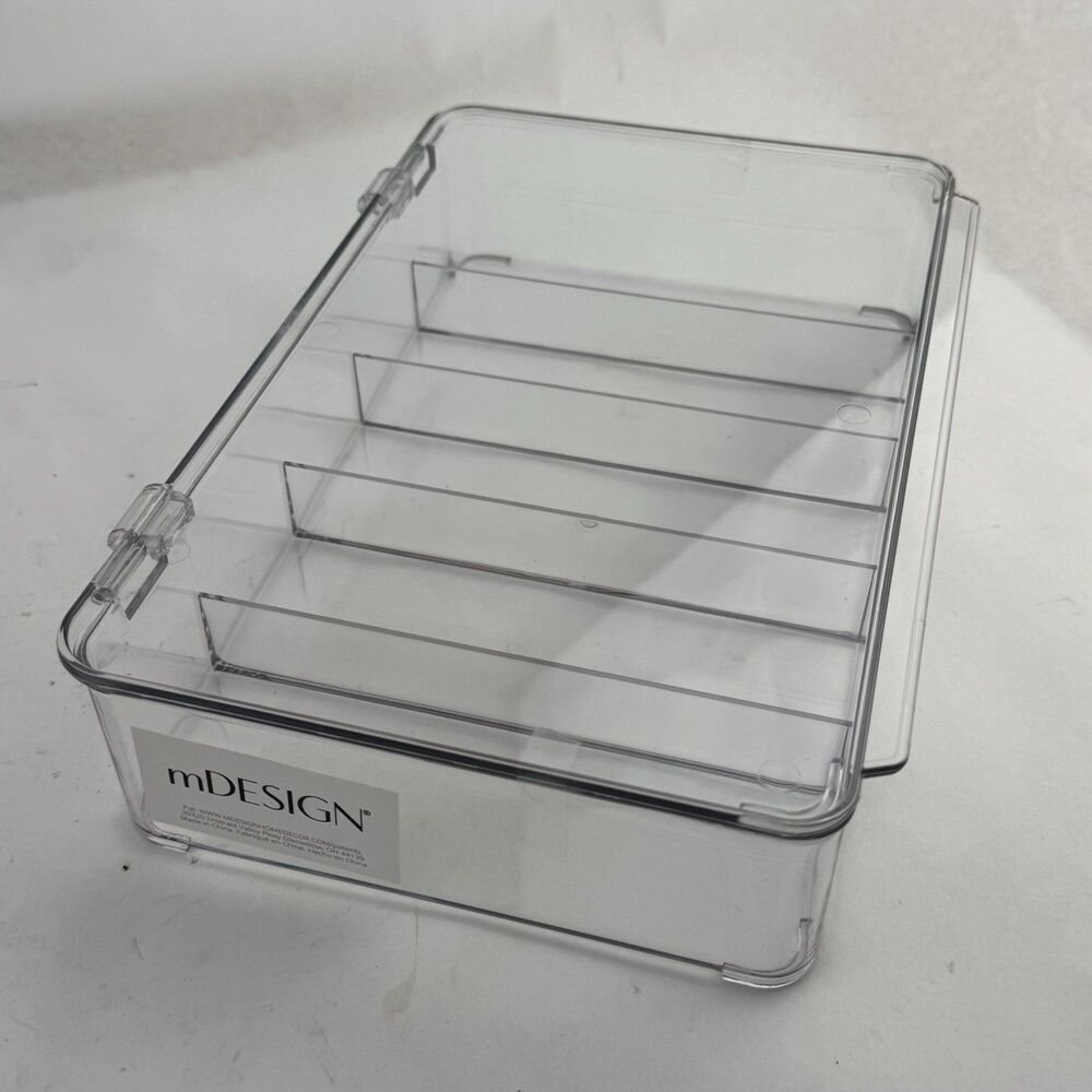 First Aid Storage Box Clear Acrylic Organizer Pet Medicine Bin Kit Case with Lid